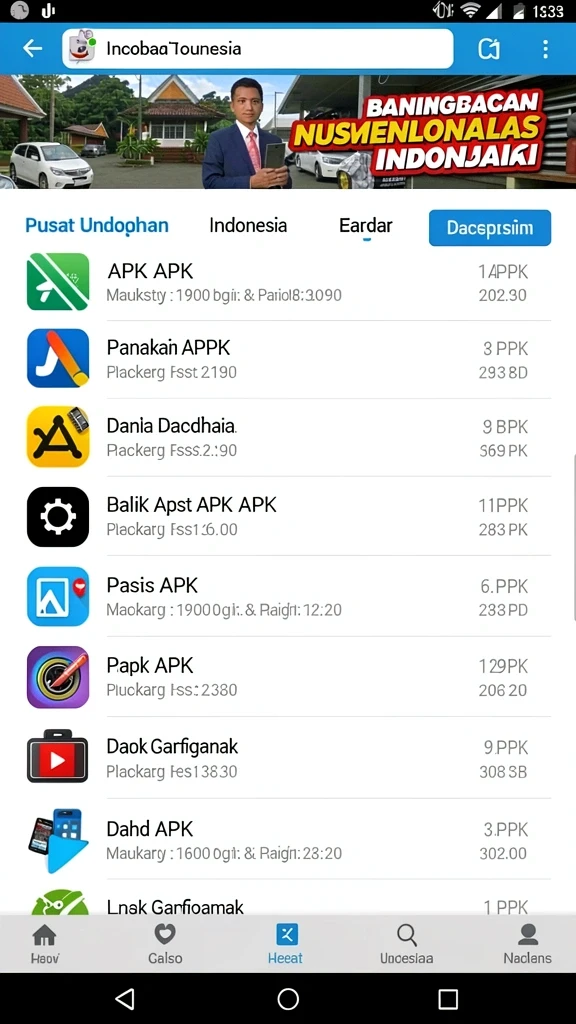 Tampilan grafis menarik dan penuh warna.