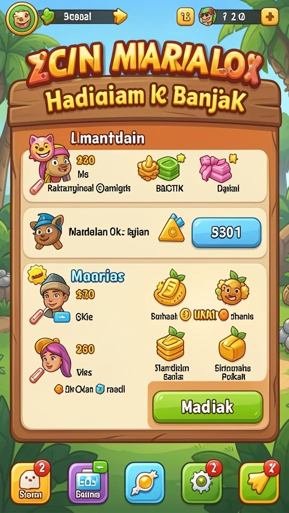Fitur komunitas untuk berinteraksi dengan pemain lain di AWANLUCK.