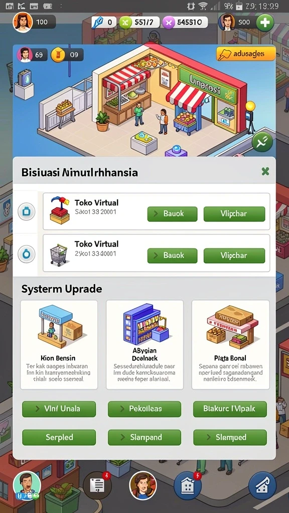 Tampilan menu utama yang menarik dan mudah digunakan.