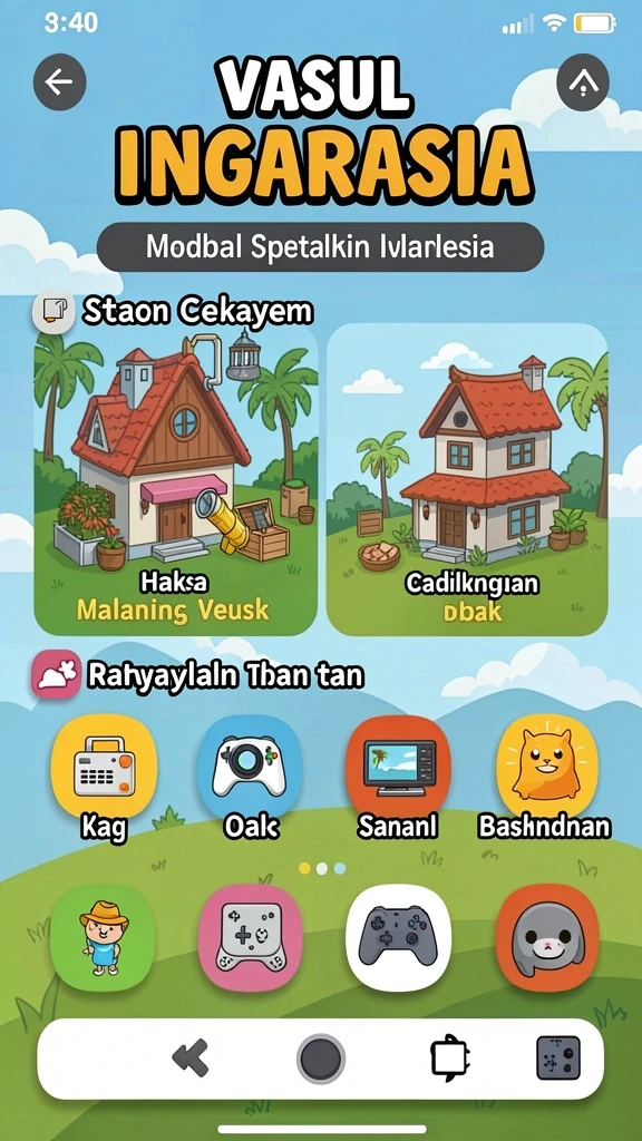 Mode permainan seru yang dapat dipilih sesuai keinginan.