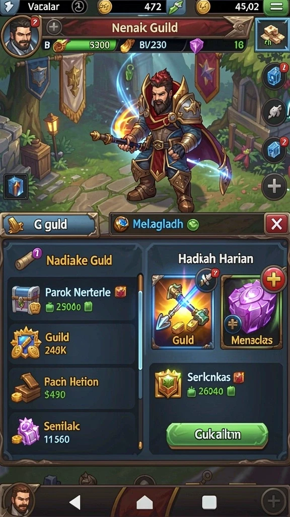 Screenshot menampilkan sistem reward yang memotivasi pemain.