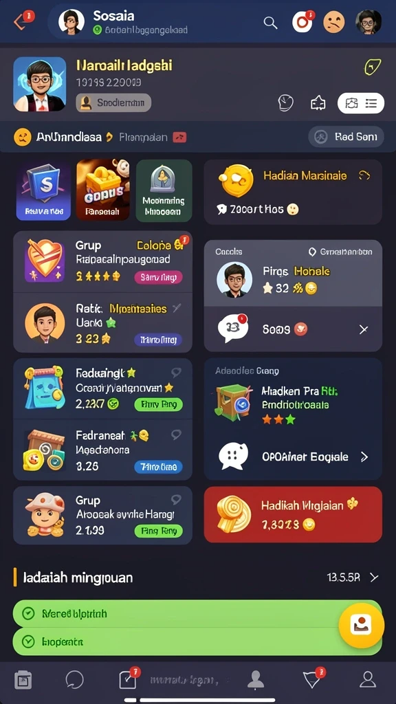 Screenshot aplikasi KOMPASTOTO menampilkan permainan slot yang menarik.