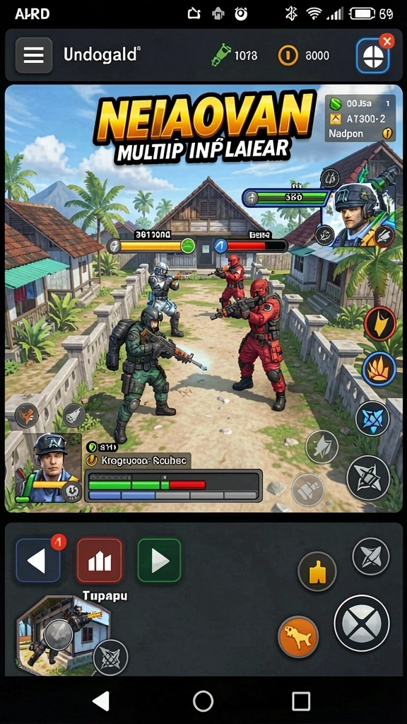 Screenshot mode multiplayer dengan pemain lain.