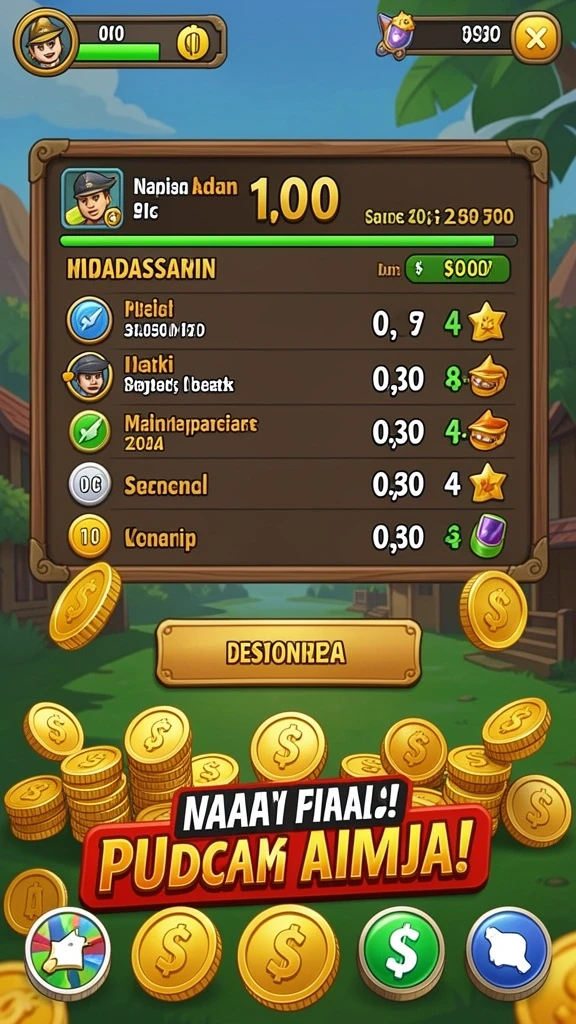 Tantangan mendebarkan di setiap level.