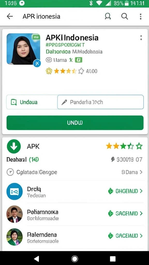 Tampilan awal game yang menarik dan mudah dipahami.